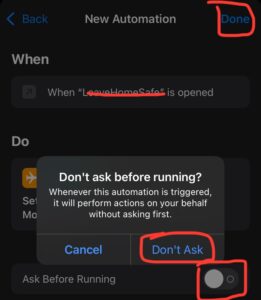 Shortcut Automation Add Action final Page
